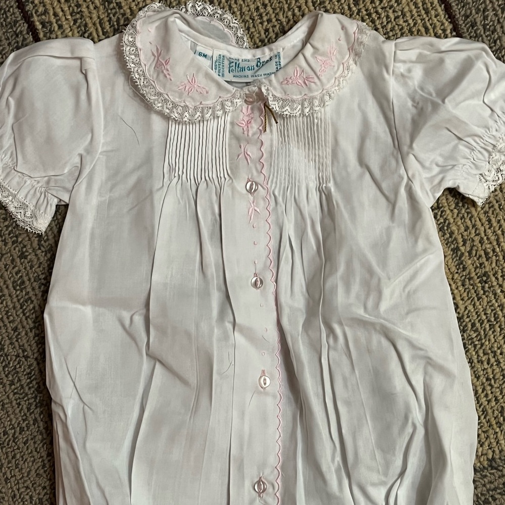 Formal pleated collared baby onesie